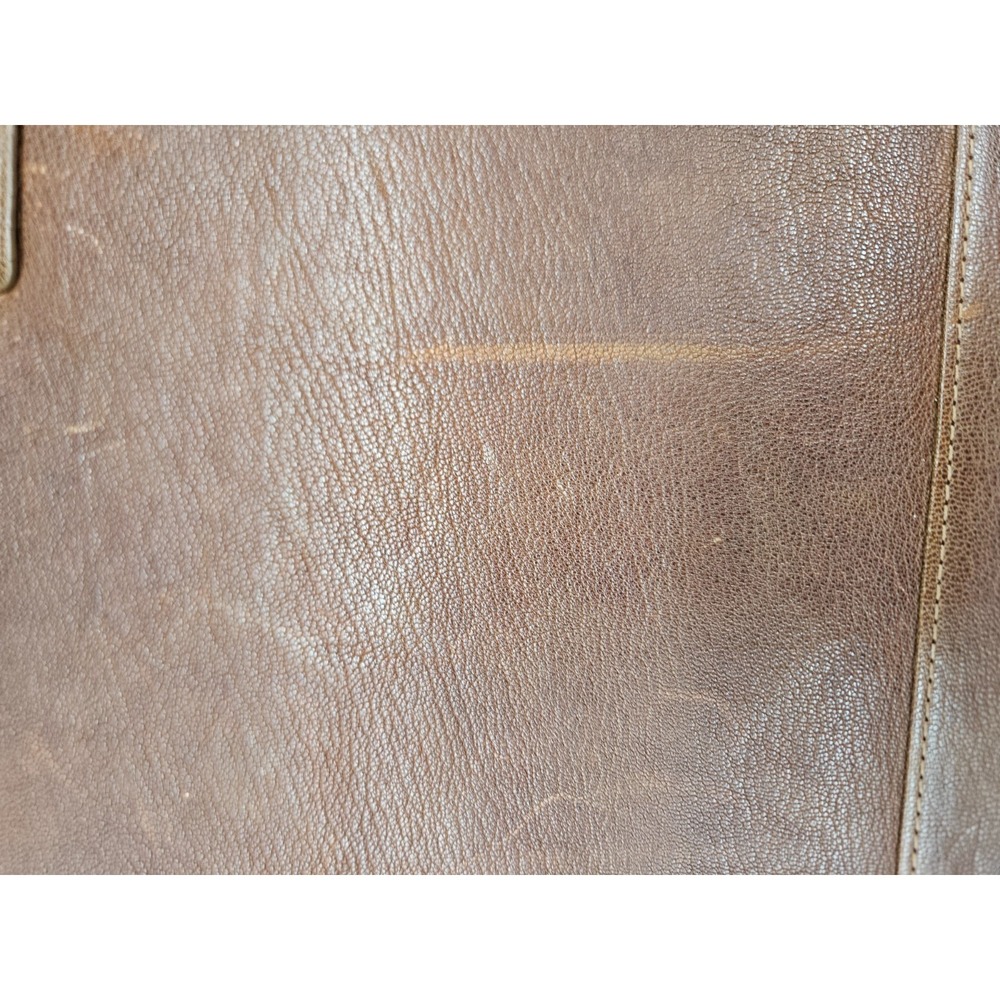 Johnston & Murphy J&M 1850 Brown Leather Portfolio Padfolio Organizer Striped - Picture 15 of 16